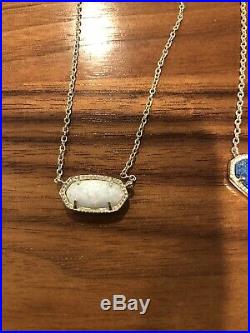 Set Of 3 Kendra Scott Elisa Gold Necklaces With 3 Bags & 1 Box Perfect Condition