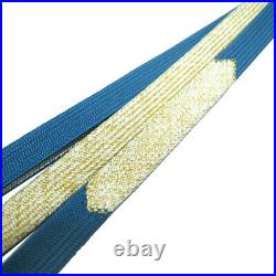 Set Of 3 Obi-Jime, Korai-Gumi Gold Thread, Spring, Autumn, Winter, Pure Silk, Ja