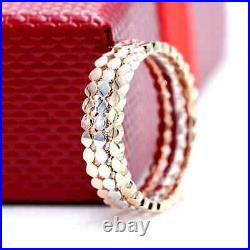 Set of 3 14K Gold Flat Bead Ring /Dotted Band/Perfect Matching Band