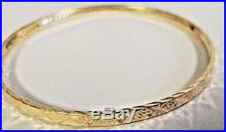 Set of 7 Brand New Pure 14k gold Bangle bracelet. 7 inch long. 3.5 mm wide