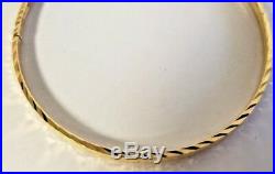 Set of 7 Brand New Pure 14k gold Bangle bracelet. 7 inch long. 3.5 mm wide