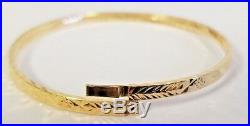Set of 7 Brand New Pure 14k gold Bangle bracelet. 7 inch long. 3.5 mm wide