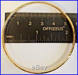 Set of 7 Brand New Pure 14k gold Bangle bracelet. 7 inch long. 3.5 mm wide