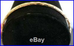 Set of 7 Brand New Pure 14k gold Bangle bracelets 6.7 in long Petite. 3 mm wide