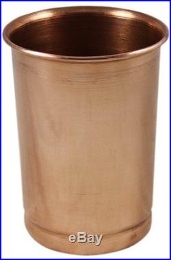 Set of 8 Glasses, Pure Copper Tumblers Ayurvedic Water Drinking Glasses, 350 Ml