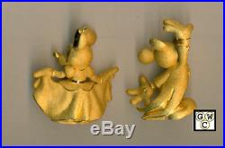 Set of Mickey & Minnie Mouse figurines in Pure Gold, Wt. 22gm (OOAK)