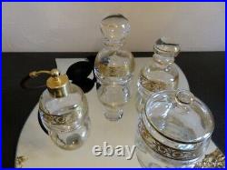 Set of beauty in crystal Saint Louis Thistle gold stamped perfect