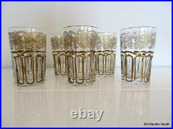 Set of tea glasses MUGS in crystal Saint Louis RABAT gold in perfect condition