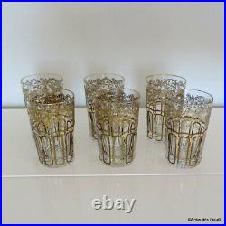 Set of tea glasses MUGS in crystal Saint Louis RABAT gold in perfect condition