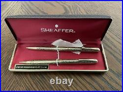 Sheaffer Golden Vintage Ball Pen and Pencil Set New in Box Product! Perfect