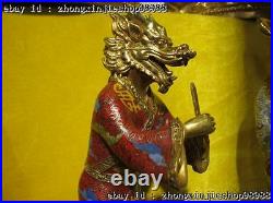 Sign China 100% Pure Bronze 24K Gold cloisonne twelve zodiac animals Statue Set