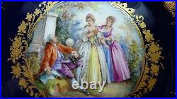 Signed Meissen Dresden Antique 2 Plate Set Antique Hand Painted PERFECT