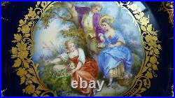 Signed Meissen Dresden Antique 2 Plate Set Antique Hand Painted PERFECT