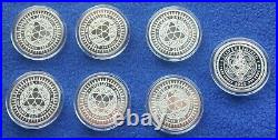 Silver Shield DISOBEY FULL SET of 7 Mini Mintage Golden State. 999 PURE SILVER