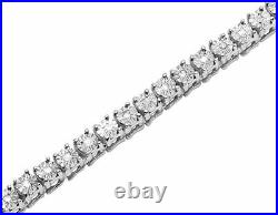 Single Row Illusion Set 1.25 CT Diamond Tennis Chain Necklace YellowithWhite Go