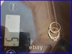 Size 8 Diamond Wedding ring sets for women Pure 14k gold