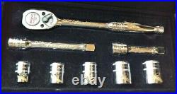 Snap-on 70th Anniversary Pure Gold Logo Ratchet Wrench Set Released in 1987 New