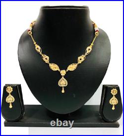 Solid Gold Jewellery Set 22K BIS Certified Hallmarked Perfect for Any Occasion