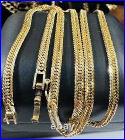 Solid K18 18K Japan Gold 12 Cut Kihei Chain Necklace 50cm 20 long 3.5mm 12.8g