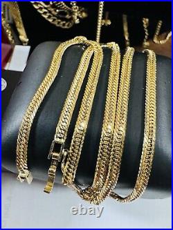 Solid K18 18K Japan Gold 12 Cut Kihei Chain Necklace 50cm 20 long 3.5mm 12.8g