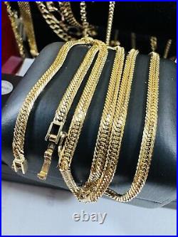 Solid K18 18K Japan Gold 12 Cut Kihei Chain Necklace 50cm 20 long 3.5mm 12.8g