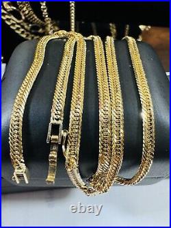 Solid K18 18K Japan Gold 12 Cut Kihei Chain Necklace 50cm 20 long 3.5mm 12.8g