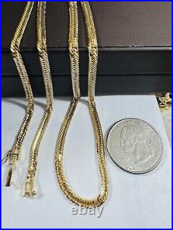 Solid K18 18K Japan Gold 12 Cut Kihei Chain Necklace 50cm 20 long 3.5mm 12.8g