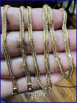 Solid K18 18K Japan Gold 12 Cut Kihei Chain Necklace 50cm 20 long 3.5mm 12.8g