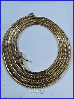 Solid K18 18K Japan Gold 12 Cut Kihei Chain Necklace 50cm 20 long 3.5mm 12.8g