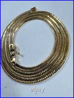 Solid K18 18K Japan Gold 12 Cut Kihei Chain Necklace 50cm 20 long 3.5mm 12.8g