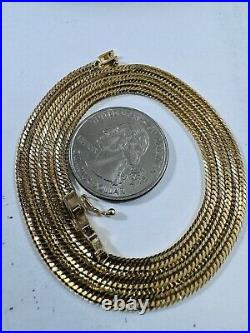 Solid K18 18K Japan Gold 12 Cut Kihei Chain Necklace 50cm 20 long 3.5mm 12.8g