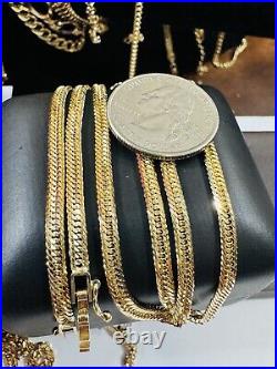 Solid K18 18K Japan Gold 12 Cut Kihei Chain Necklace 50cm 20 long 3.5mm 12.8g