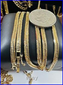 Solid K18 18K Japan Gold 12 Cut Kihei Chain Necklace 50cm 20 long 3.5mm 12.8g