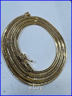 Solid K18 18K Japan Gold 12 Cut Kihei Chain Necklace 50cm 20 long 3.5mm 12.8g