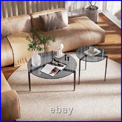 Sophisticated Ash Glass Coffee Table Modern Tables with Solid Steel Legs Gray Gold