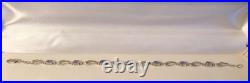Sparkling Tanzanite + Diamond Tennis Bracelet set in 10K Solid White Gold Chain