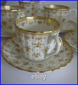 Spode Fleur De Lys Gold Three Perfect Sets Bone China Cups And Saucers Y8063