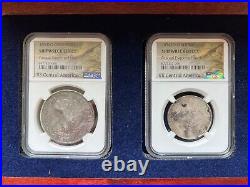 Ss Central America Chilean 1854so Set/2 50 Centavos And Peso Shipwreck Coins