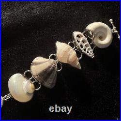 Sterling Charles Albert Vintage Jewelry Set PERFECT Shells, Biwa, Topaz 63g