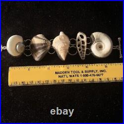 Sterling Charles Albert Vintage Jewelry Set PERFECT Shells, Biwa, Topaz 63g