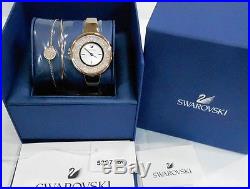 Swarovski Crystalline Pure Rose Gold Tone Watch and Bracelet Set 5297166