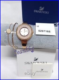 Swarovski Crystalline Pure Watch 34mm WithGinger Bangle Set ROS NEW 5297166