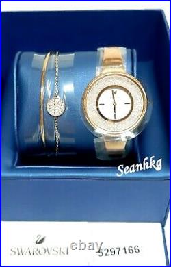Swarovski Crystalline Pure Watch WithBracelet Set ROS Authentic NEW 5297166