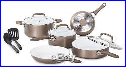 T-FAL/WEAREVER Pure Living Cookware Set, Ceramic Interior, 10-Pc. C944SA64
