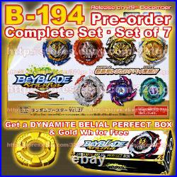 Takara Tomy Beyblade BurstB-194Set of 7Pre-orderFree GOLD Wh & PERFECT BOX