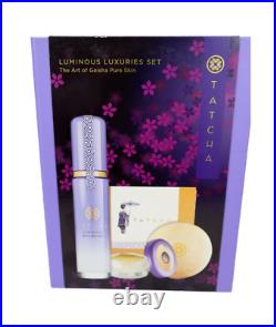 Tatcha Luminous Luxuries Set THE ART OF GEiSHA Pure Skin Gold Mirror Set