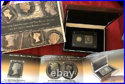 The Penny Black 175th Anniversary Stamp & 1/10th Oz Pure Gold Coin Set Rare Set