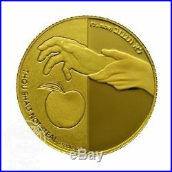 The Ten Commandments Smallest Pure Gold Set Medal The Joly Land Mint