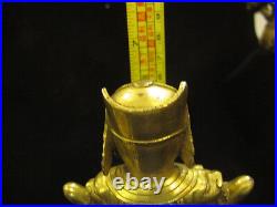 Tibet Pure Purple Bronze 24K Gold Guan Ping Zhou Cang Guan Gong warrior God Set