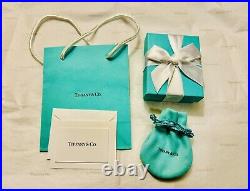 Tiffany & Co 3 Diamond Key Pendant 18K White Gold. Comes With Perfect Gift Set